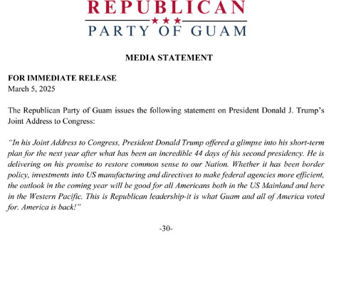 RPOG MEDIA STATEMENT 030525
